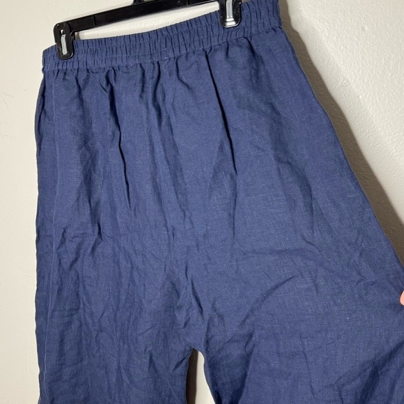 NWT MAMÈNE ESSENTIAL LINEN WIDE LEG PANT NAVY BLUE - Picture 8 of 14